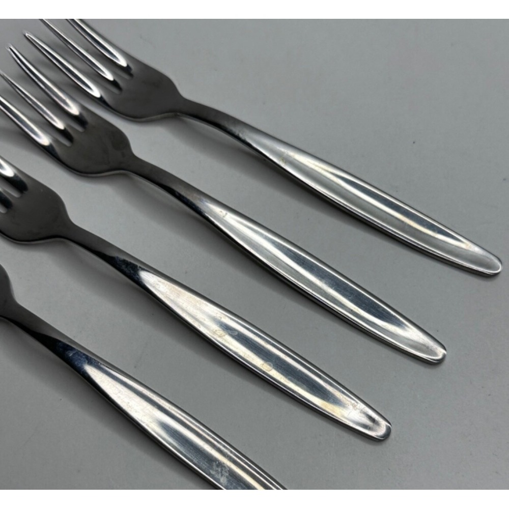 Norpro Stainless Flatware 4 Cocktail Forks 18/8 Vintage Replacement